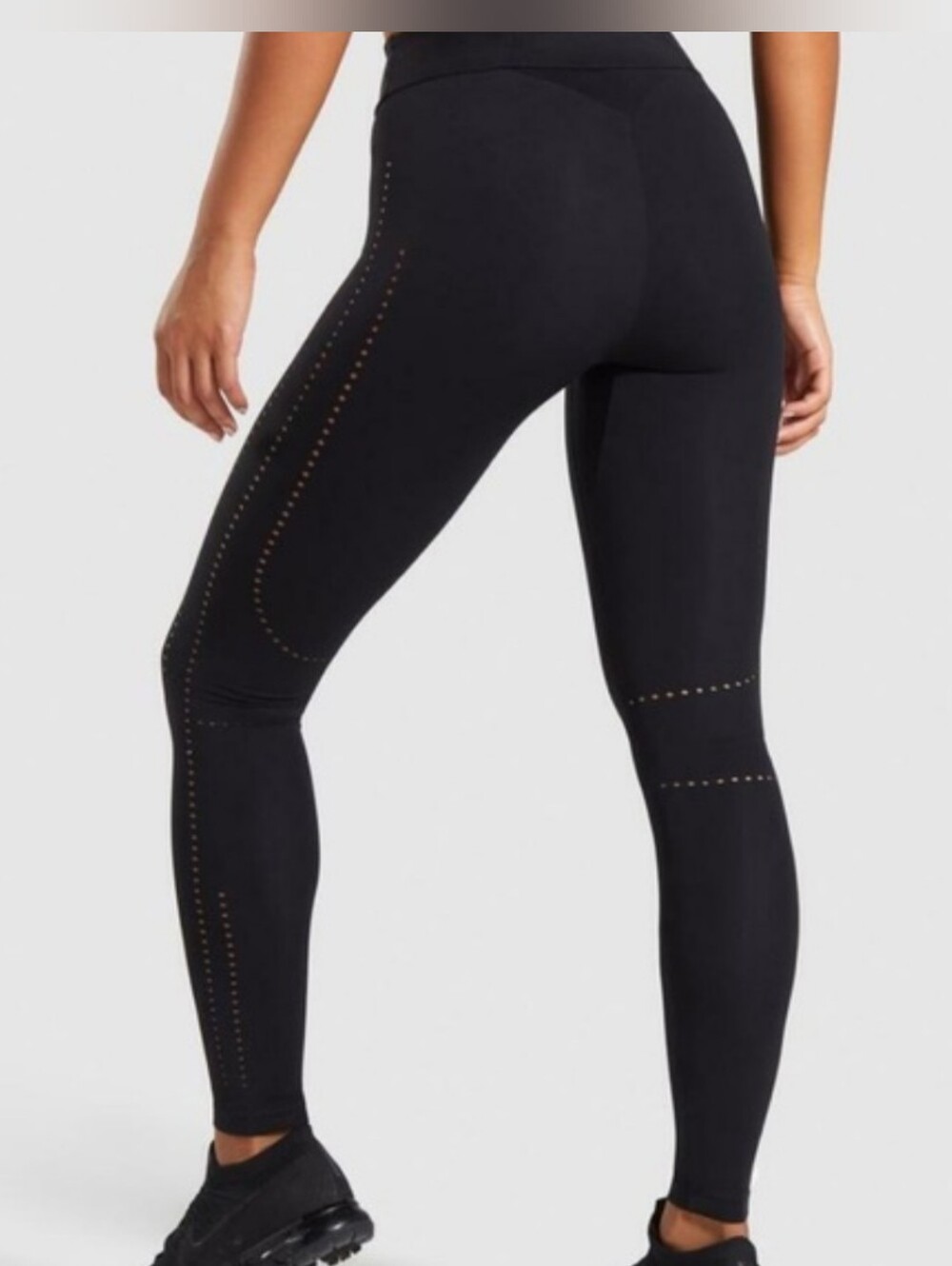 Gym Shark Laser Cut Tights Black